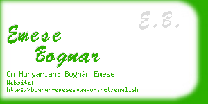 emese bognar business card