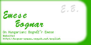 emese bognar business card